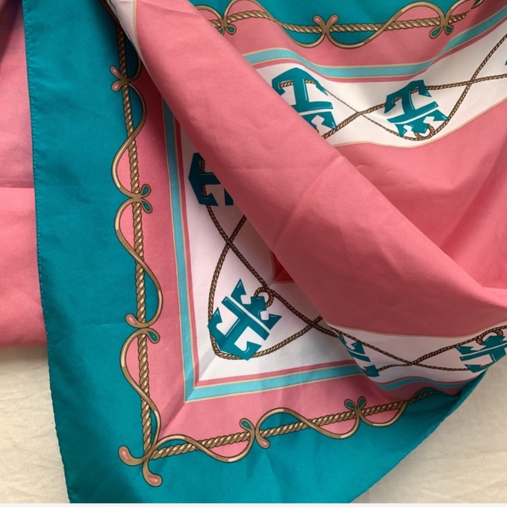 Vintage 70s Scarf Anchor Vtg Retro